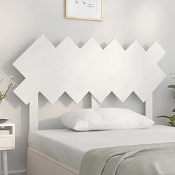 Maison Chic Tête de lit scandinave,Meuble de chambre Blanc 122,5x3x80,5 cm Bois massif de pin -MN52559