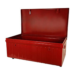 Acheter Pierre HENRY Table basse en acier sur roulettes Habitat 90 cm rouge.