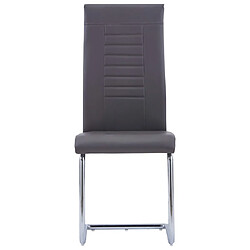 Avis Decoshop26 Lot de 4 chaises de salle à manger cuisine cantilever design contemporain synthétique gris CDS021377