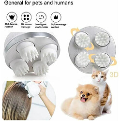 Avis Masseur électrique de tête de chat de chien vibrant Massage profond du corps du cuir chevelu prévenir la perte de cheveux soulager le Stress Rechargeable - blanc