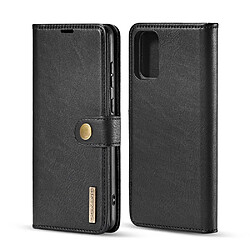 Dg.Ming Etui en PU + TPU fente 2 en 1 amovible noir pour votre Samsung Galaxy S20