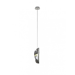 Luminaire Center Suspension design 1 ampoule Chrome poli,fumé pas cher