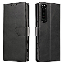 Etui en PU fermoir magnétique noir pour votre Sony Xperia 5 III 5G