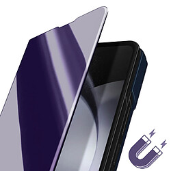 Avizar Étui Clear View pour Samsung Galaxy Z Fold 5 Clapet Miroir Support Vidéo Violet pas cher