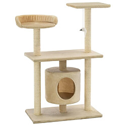 Arbre à chat avec griffoirs,niche pour chat en sisal 95 cm Beige -MN41689