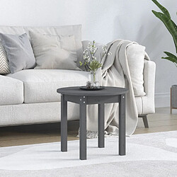 Maison Chic Table basse,Table Console Table d'appoint, Table pour salon Gris Ø 45x40 cm Bois massif de pin -MN82645