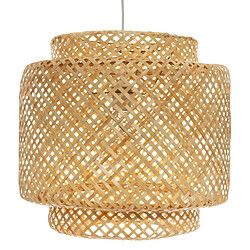 Pegane Suspension en bambou coloris naturel - diamètre 40 x Hauteur 38 cm