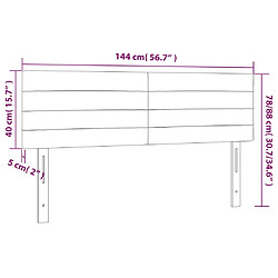 vidaXL Têtes de lit 2 pcs Bleu 72x5x78/88 cm Tissu pas cher