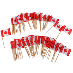 Décoration de fête pour cure-dents, drapeau, 100 pièces Canada