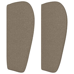 Avis Maison Chic Tête de lit moderne avec oreilles pour chambre - Décoration de lit Taupe 103x23x78/88 cm Tissu -MN97108