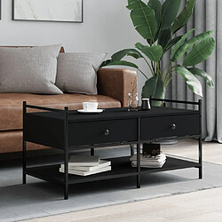 Maison Chic Table basse,Table Console Table d'appoint, Table pour salon noir 99x50x50 cm bois d'ingénierie -MN35604