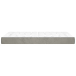 Avis vidaXL Matelas de lit à ressorts ensachés Gris clair 120x200x20 cm