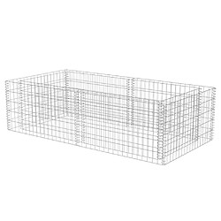 vidaXL Jardinière à gabion Acier galvanisé 180 x 90 x 50 cm