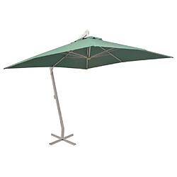 Maison Chic Parasol Jardin | Parasol 300 x 300 cm Poteau en Aluminium Vert - GKD63713