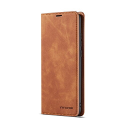 Wewoo Housse Coque Pour Huawei P Smart + 2019 Forwenw Dream Series Oil Edge Fort Magnetism Horizontal Flip Leather Case avec Holder & Card Slots & Wallet & Photo Frame Brown