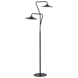 Beliani Lampadaire LED 140 cm métal noir GALETTI