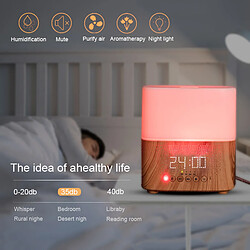 Avis Universal Diffuseur d'huile essentielle Bluetooth intelligent Fabricant de brume à ultrasons avec haut-parleur Affichage du temps Réveil Humidificateur d'air pour la page d'accueil