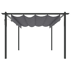 Acheter Maison Chic Tonnelle | Pergola de jardin avec toit rétractable 4x3 m Anthracite -GKD52221