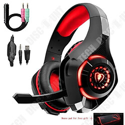 Acheter Tech Discount TD® Casque Gaming pour PS4 Xbox one-Casque Gamer avec Micro Anti Bruit LED Lampe Stéréo Basse Contrôle du Volume Microphone Réglable