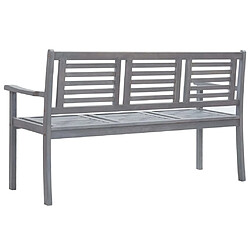 Avis Helloshop26 Banc de jardin meuble de patio d'extérieur terrasse 3 places 150 x 60 x 89 cm gris bois d'eucalyptus solide 02_0011314