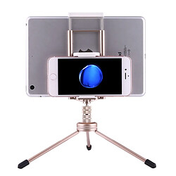 Wewoo Support Holder or pour iPad, iPhone, Samsung, Lenovo, Sony et autres Smartphones tablettes appareils photo numériques trépied en alliage d'aluminium multifonction, de