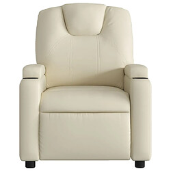 Avis vidaXL Fauteuil inclinable de massage Crème Similicuir