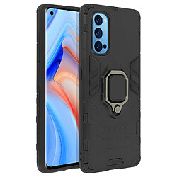 Avizar Coque Oppo Reno 4 Pro 5G Hybride Antichoc Bague Métallique Support Vidéo noir