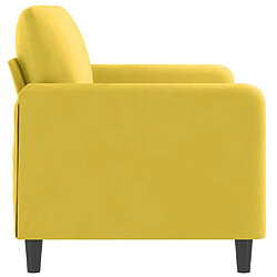 Acheter Maison Chic Canapé à 2 places,Sofa de Salon,Canapé droit Jaune 140 cm Velours -GKD374445