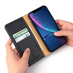 Acheter Wewoo Housse Coque Etui en cuir avec rabat horizontal pour iPhone XRavec porte-cartes et noir