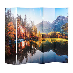 Avis Mendler Paravent photo avec isolation phonique HWC-L55, séparateur de pièce acoustique cloison pare-vue, MVG ~ 180x204cm Waldsee