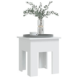 Avis vidaXL Table basse blanc 40x40x42 cm bois d'ingénierie