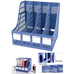 Wewoo Trousse bleu 4 sections Organisateur de bureau Fournitures de Accessoires Plateau de table de de