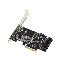 Kalea-Informatique Carte contrôleur PCIe 3.0 4X avec 5 Ports SATA 6G. CHIPSET JMB585