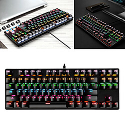 Acheter 87 Touches Clavier Mécanique Filaire USB RGB Rétroéclairage Clavier De PC De Jeu Noir