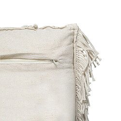 Acheter Atmosphera, Createur D'Interieur Coussin Macramé rectangulaire 30x50cm Palm avec franges - Blanc Ivoire