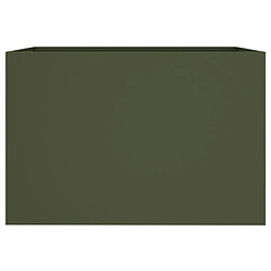 Acheter vidaXL Jardinière vert olive 62x47x46 cm acier