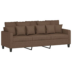 vidaXL Canapé à 3 places Marron 180 cm Tissu