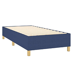 Avis vidaXL Cadre de lit sans matelas bleu 80x200 cm tissu