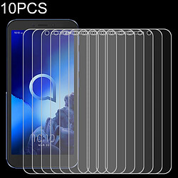 Wewoo Protection Film de verre trempé non plein écran de 10 PCS 9H 2.5D pour Alcatel 1V