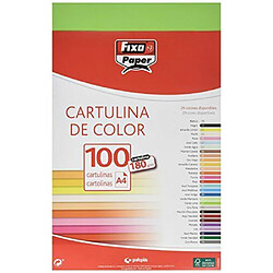 Fixo 11110427-Pack de 100grandes, A4, couleur vert lime