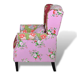 Avis vidaXL Fauteuil avec design de patchwork Tissu