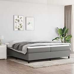 Maison Chic Lit Adulte - Lit simple Lit à sommier tapissier avec matelas moelleux - Meuble de Chambre - Gris foncé 200x200cm Tissu -MN56943