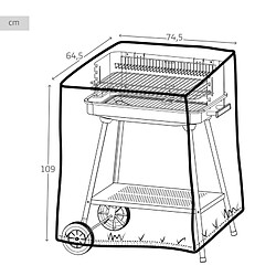 Acheter Housse de protection pour barbecue Aktive Noir 6 Unités 74,5 x 109 x 64,5 cm