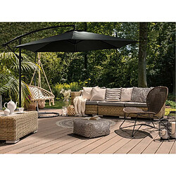 Ideanature Parasol déporté rond Eko 3 m gris anthracite.