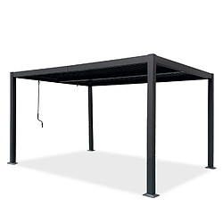 Acheter Avril Paris Tonnelle/Pergola bioclimatique lames orientables en aluminium 3x4m - Anthracite - BELAIR