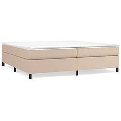 vidaXL Sommier à lattes de lit avec matelas Cappuccino 200x200 cm