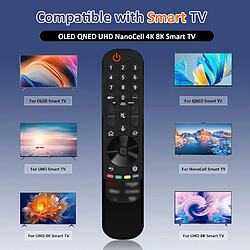 SANAG Telecommande Pour Lg An-Mr23Ga Mr22Ga Mr21Ga Smart Tv, Magic Remote Tv Mr23Gn Mr22Gn Mr21Gc, Remplacement Telecommande Pour Lg Oled Qned Uhd Nanocell 4K 8K Tv(Voix Et Pointeur Fonction