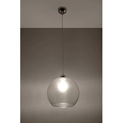 Avis Luminaire Center Suspension BALL verre/acier transparent/chrome 1 ampoule