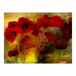 Paris Prix Papier Peint Poppies in Warm Tone 154 x 200 cm