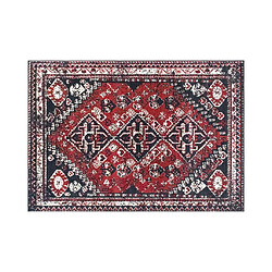 Vente-Unique Tapis oriental vintage - 200 x 290 cm - Rouge et noir - SYLHET